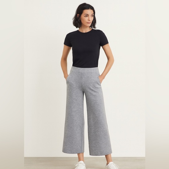 NWT Jcrew Wide-leg Sweater-Pant Ankle size Large - Picture 1 of 6